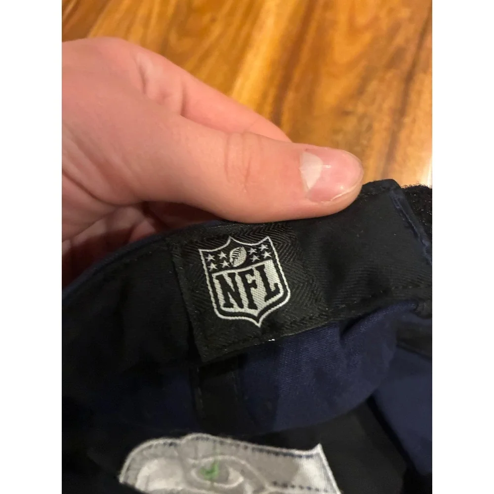 NFL Seattle Seahawks Youth Baseball Cap Navy Blue Adjustable Embroidered Hat